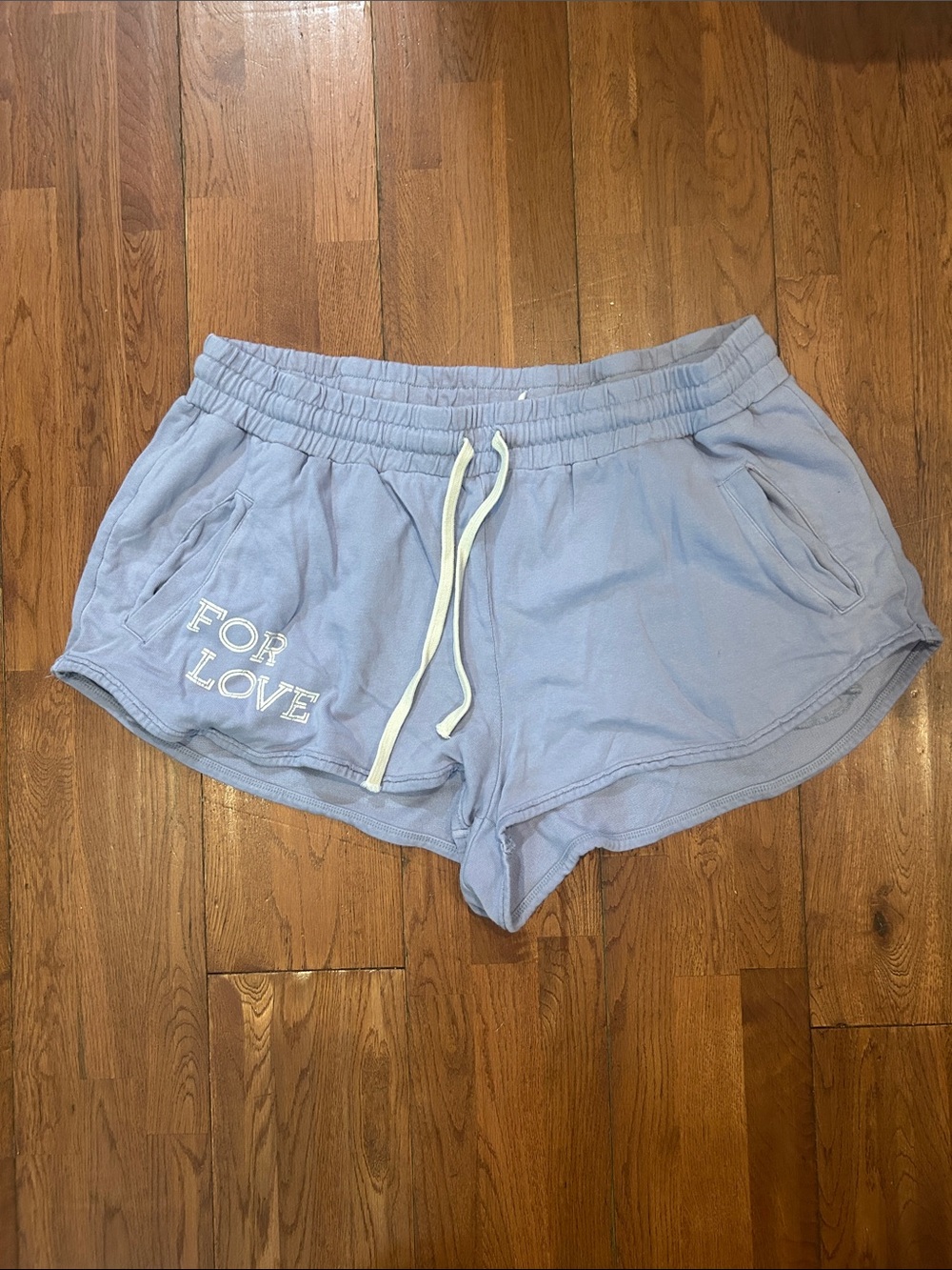 Daily Practice For Love Light Blue Women’s Lounge Shorts Anthropologie